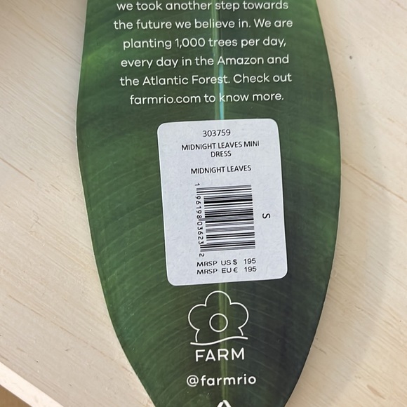 Farm Rio Midnight Leaves Mini Dress - Picture 3 of 3